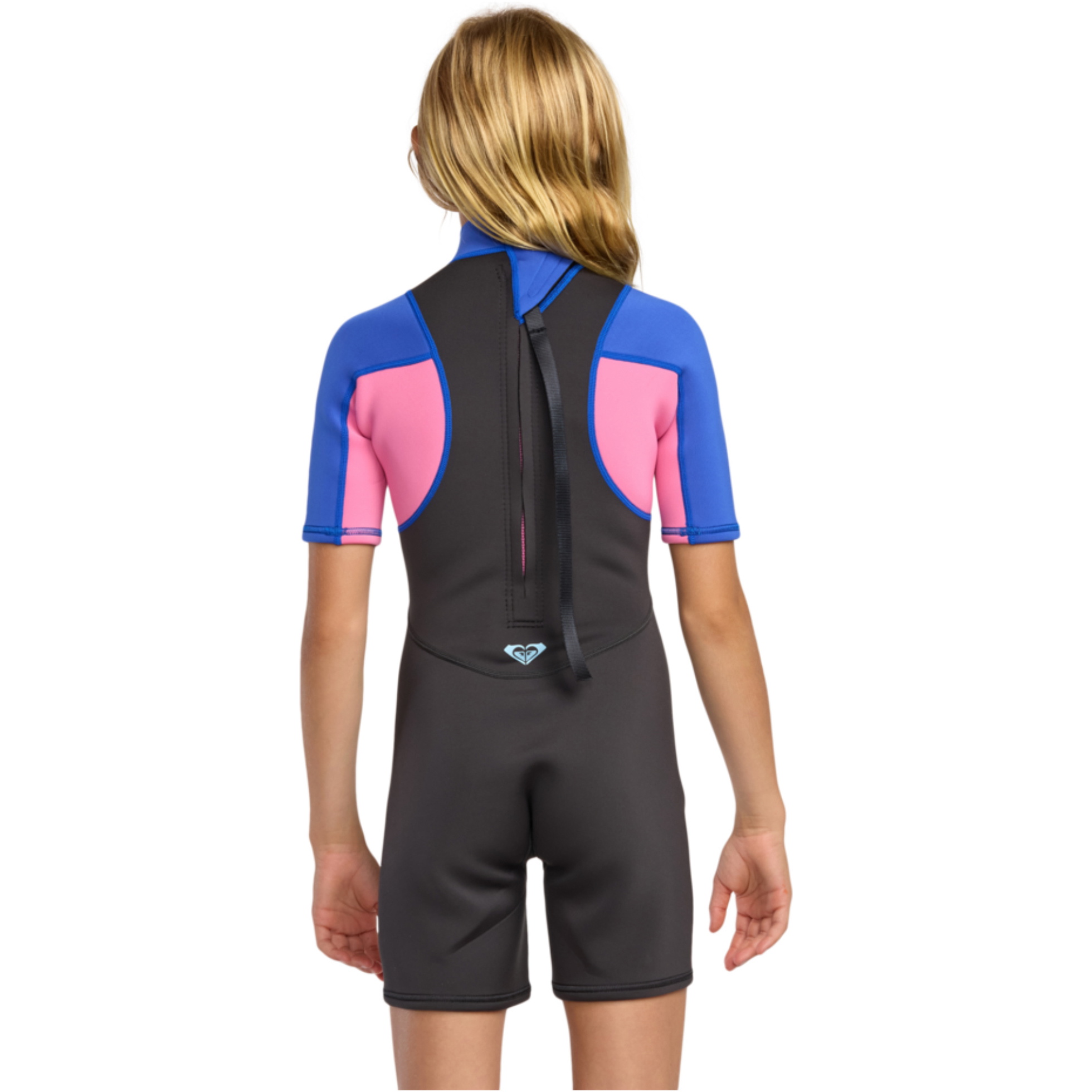 2026 Roxy Junior Prologue+ 2/2mm Back Zip Shorty Wetsuit 26RW253501 - Cobalt